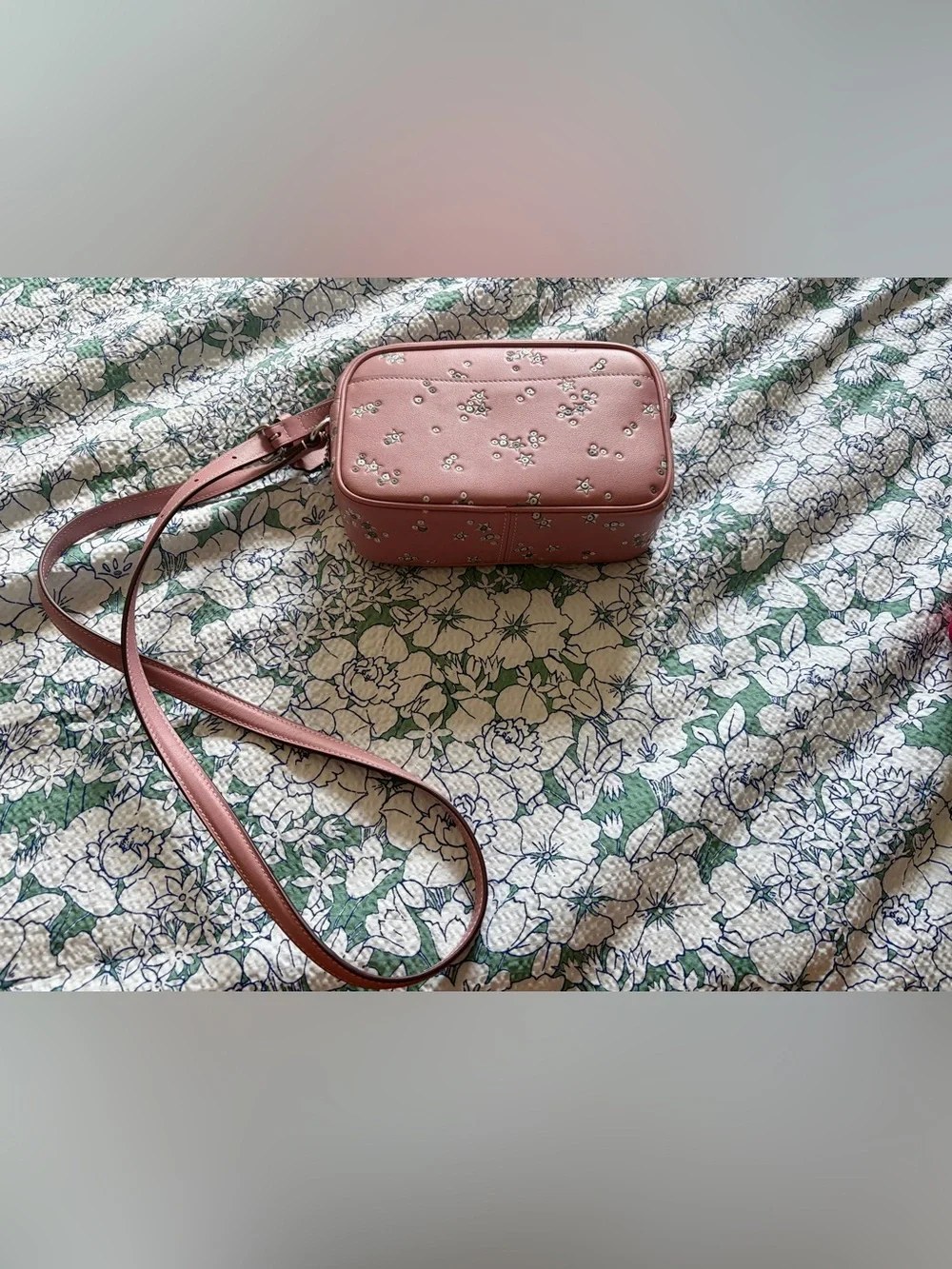 Coach Mini Jamie Camera Bag With Star Print Novelty Leather/Silver Pink - NWoT - Picture 5 of 6